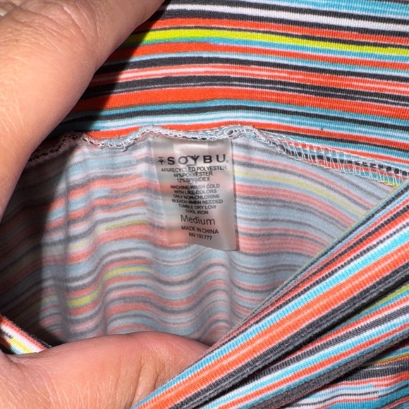 SOYBU- Women’s Striped Multicolor Skirt size Medium - Picture 4 of 9